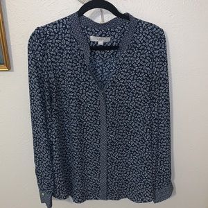 Loft Floral Button Down Blouse